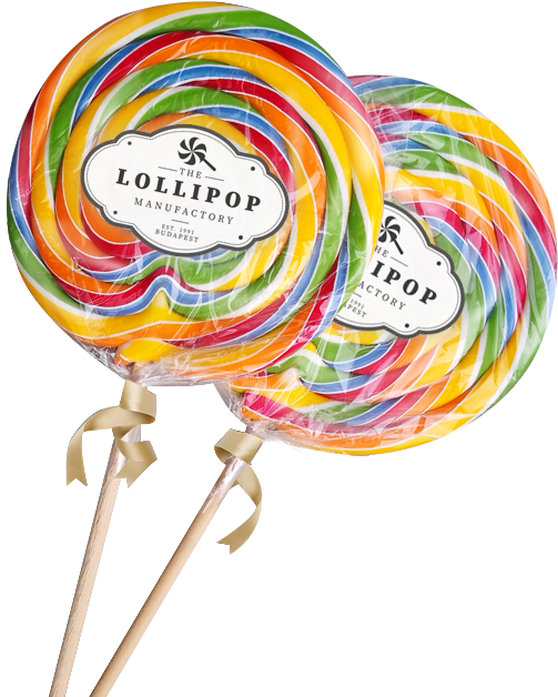 Colorful Swirl Lollipops PNG Image