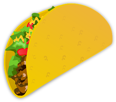 Colorful Taco Illustration PNG Image