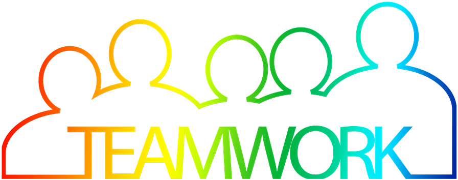 Colorful Teamwork Graphic PNG Image