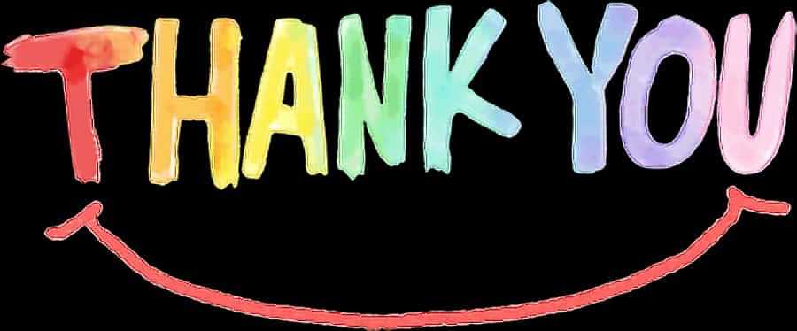 Colorful Thank You Smile PNG Image