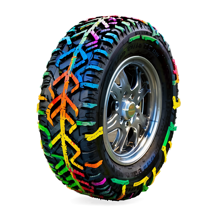 Colorful Tire Tracks Png 06202024 PNG Image