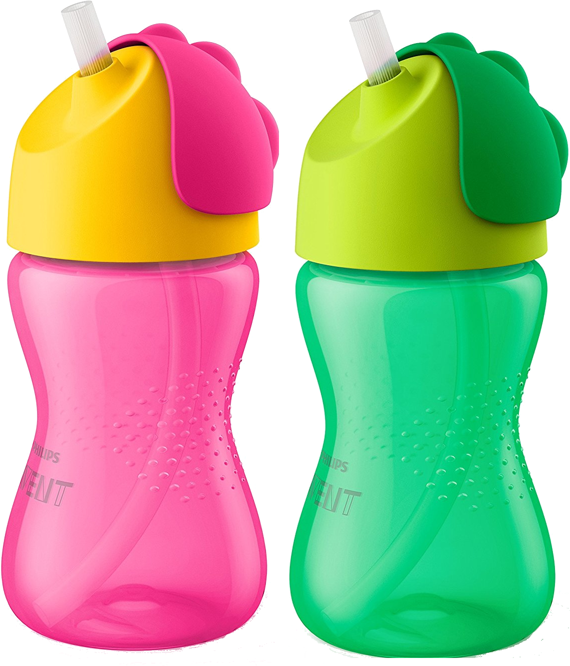 Colorful Toddler Sippy Cups With Straws PNG Image