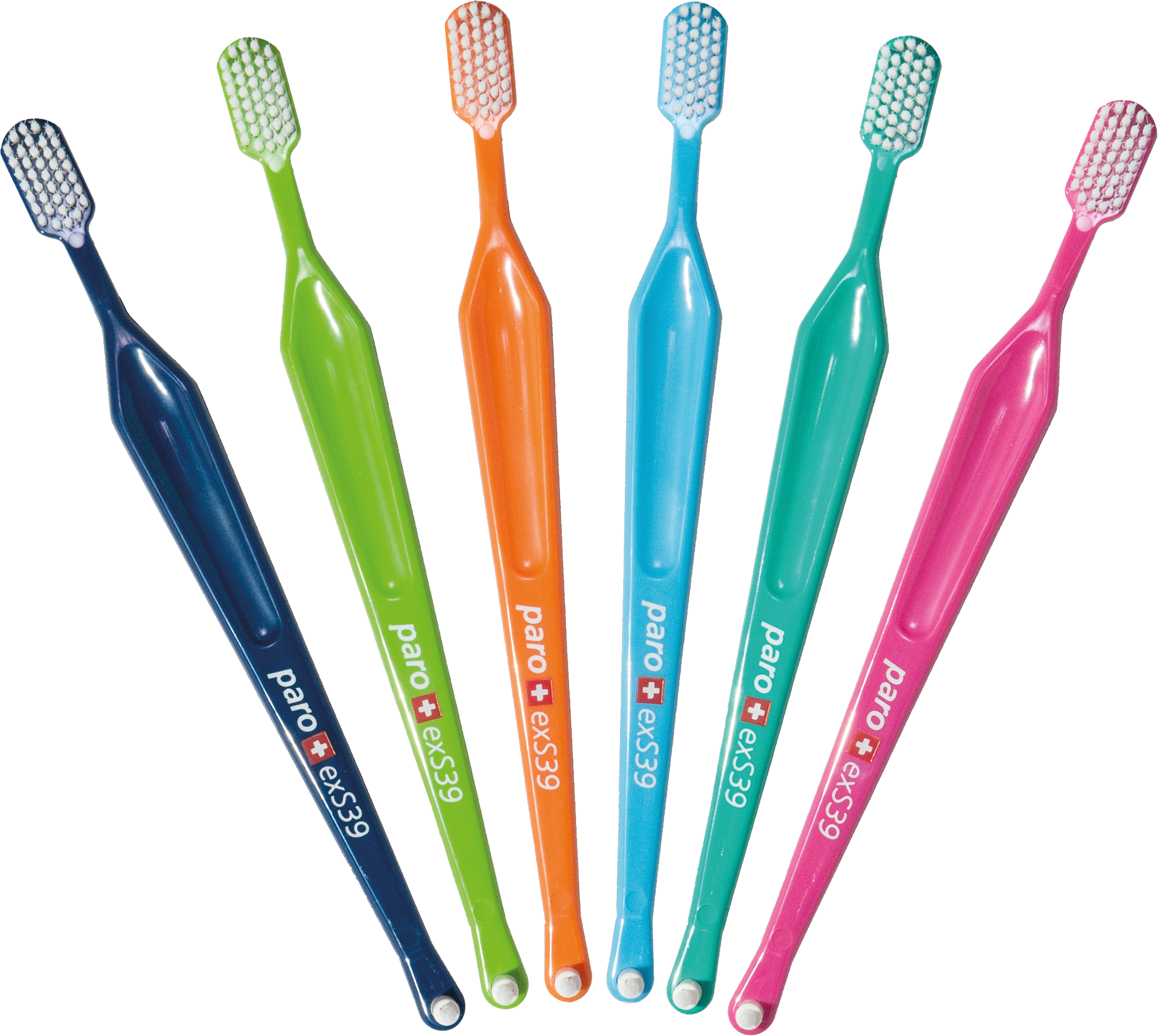 Colorful Toothbrushes Array PNG Image