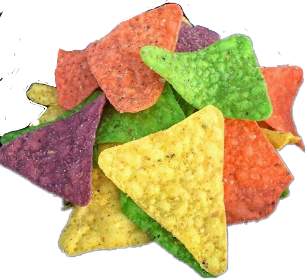 Colorful Tortilla Chips Pile PNG Image