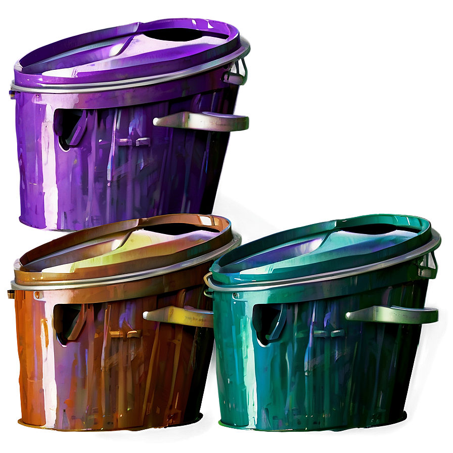 Colorful Trash Bin Concept Png 05252024 PNG Image