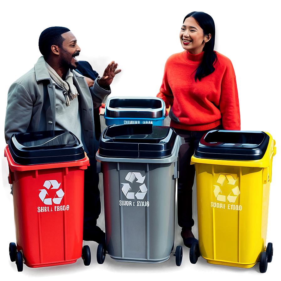 Colorful Trash Bin Concept Png Uql70 PNG Image