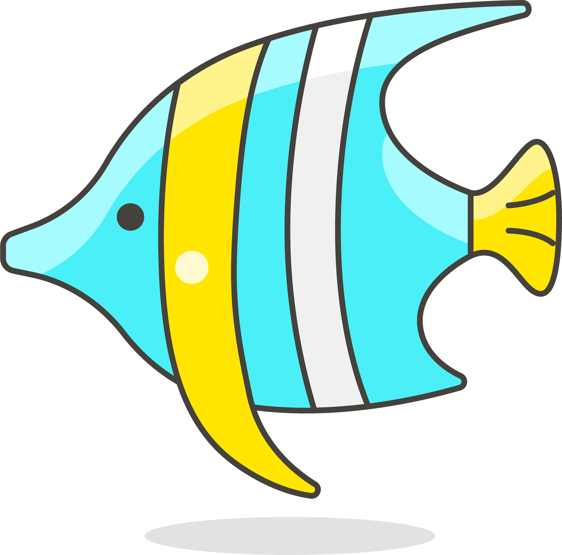 Colorful Tropical Fish Illustration PNG Image