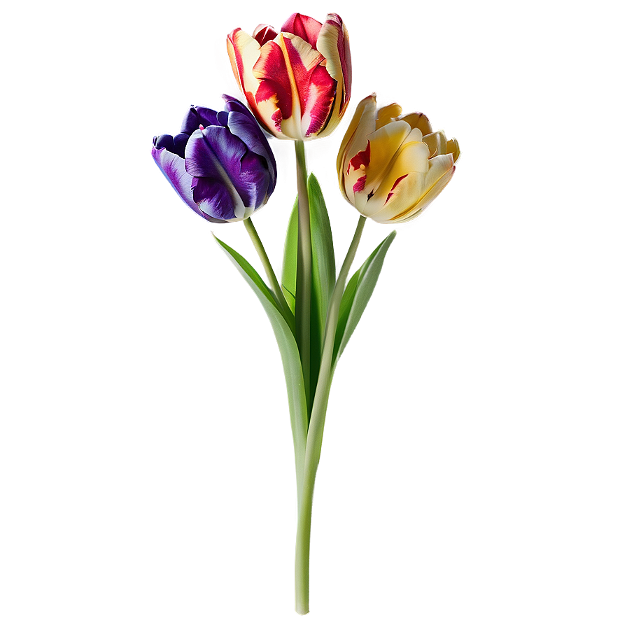 Colorful Tulip Bouquet Png Xeq PNG Image