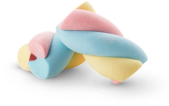 Colorful Twisted Marshmallows PNG Image