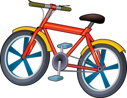 Colorful Vector Bicycle PNG Image