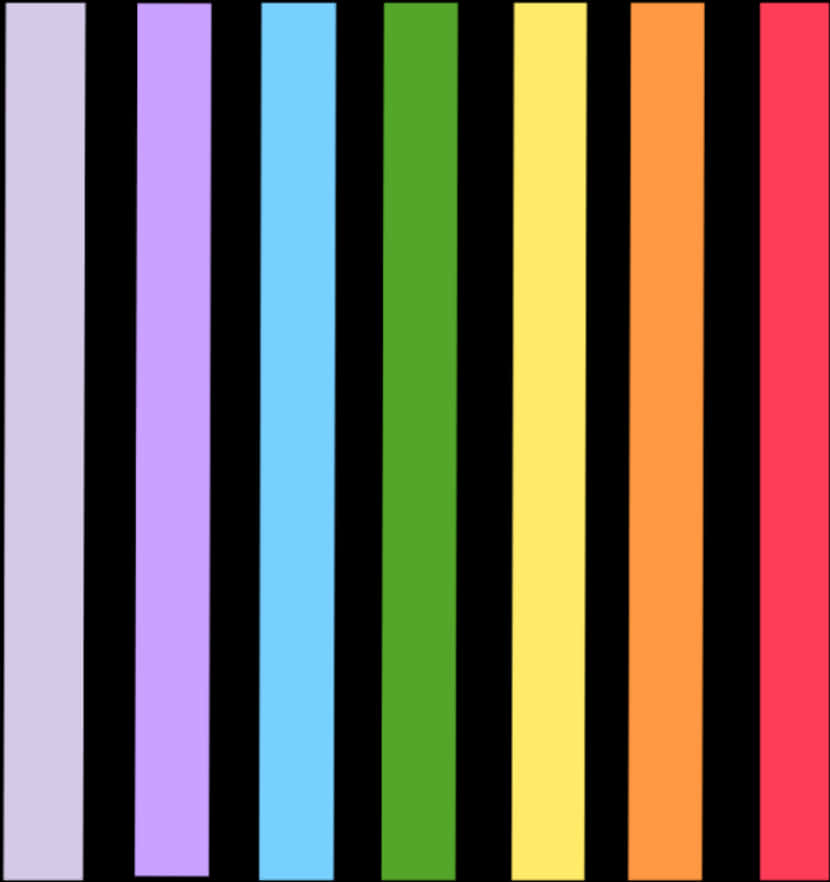 Colorful Vertical Lines Pattern PNG Image