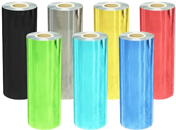 Colorful Vinyl Rolls Collection PNG Image