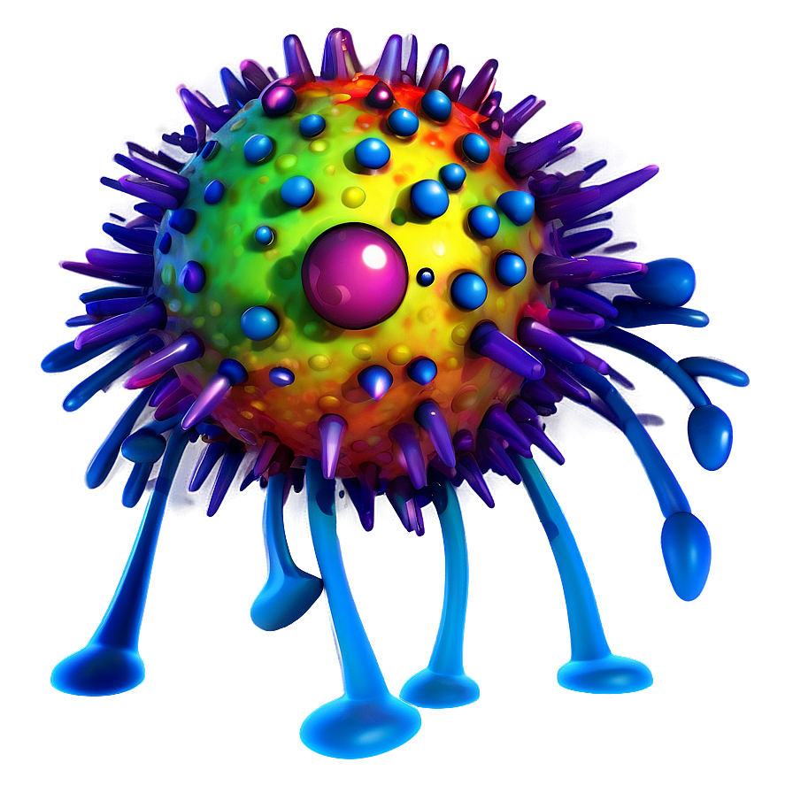 Colorful Virus Cartoon Png 14 PNG Image