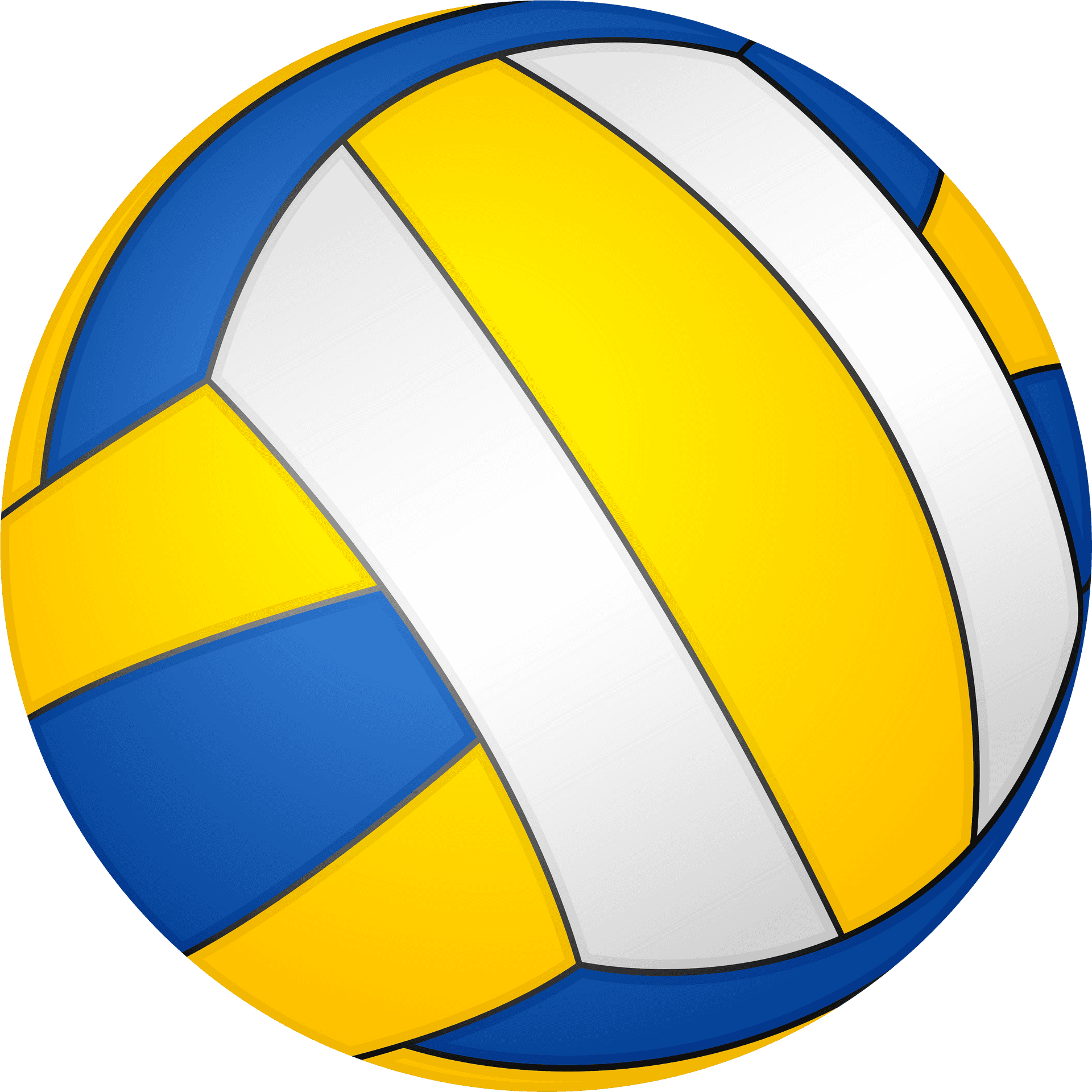 Colorful Volleyball Clipart PNG Image