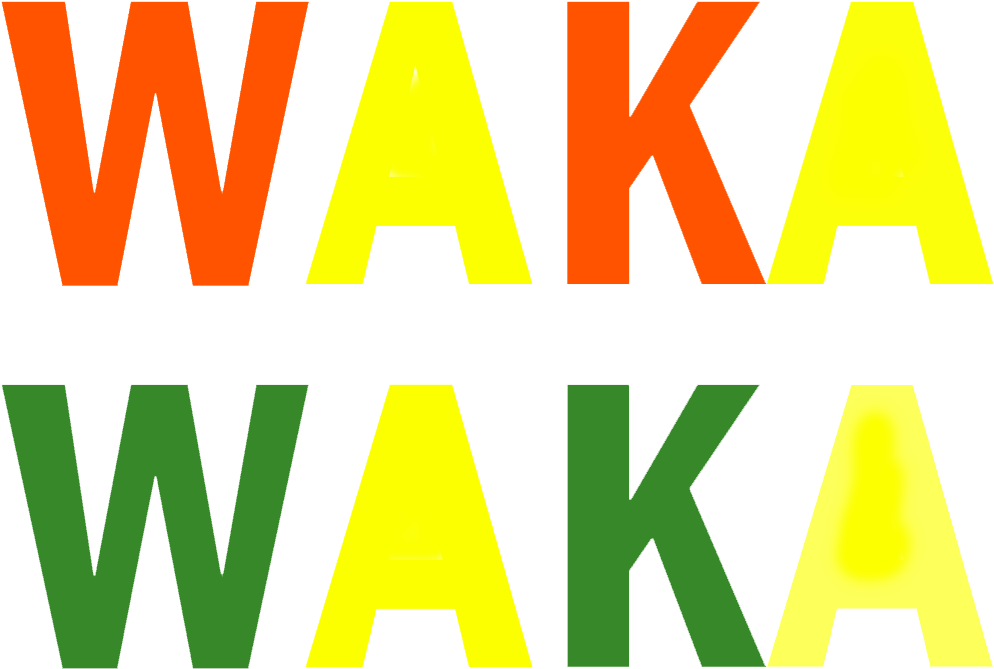 Colorful_ Waka_ Waka_ Text PNG Image