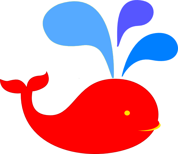 Colorful Whale Clipart PNG Image