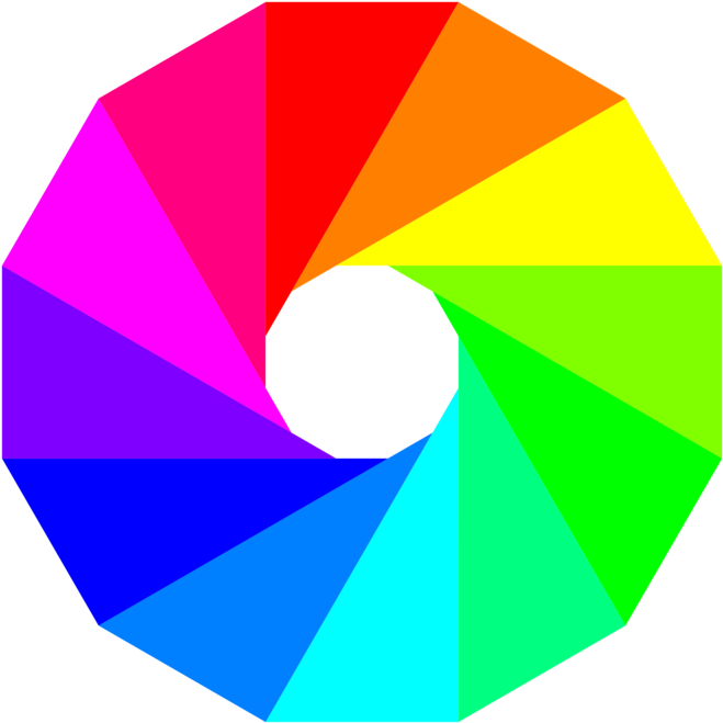 Colorful Wheel Graphic PNG Image