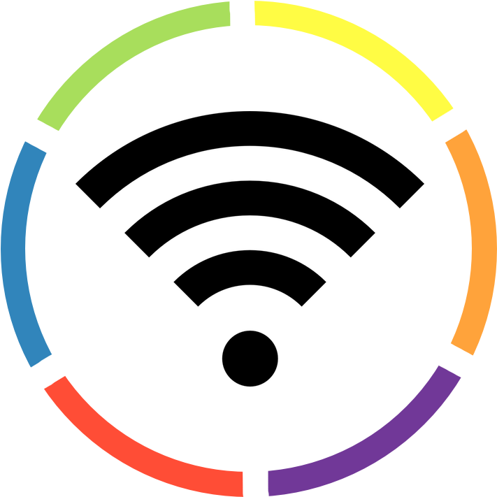 Colorful Wi Fi Signal Icon PNG Image