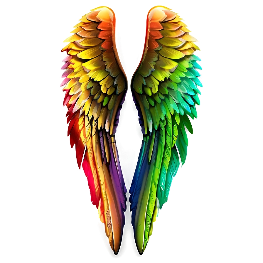 Colorful Wings Png 96 PNG Image