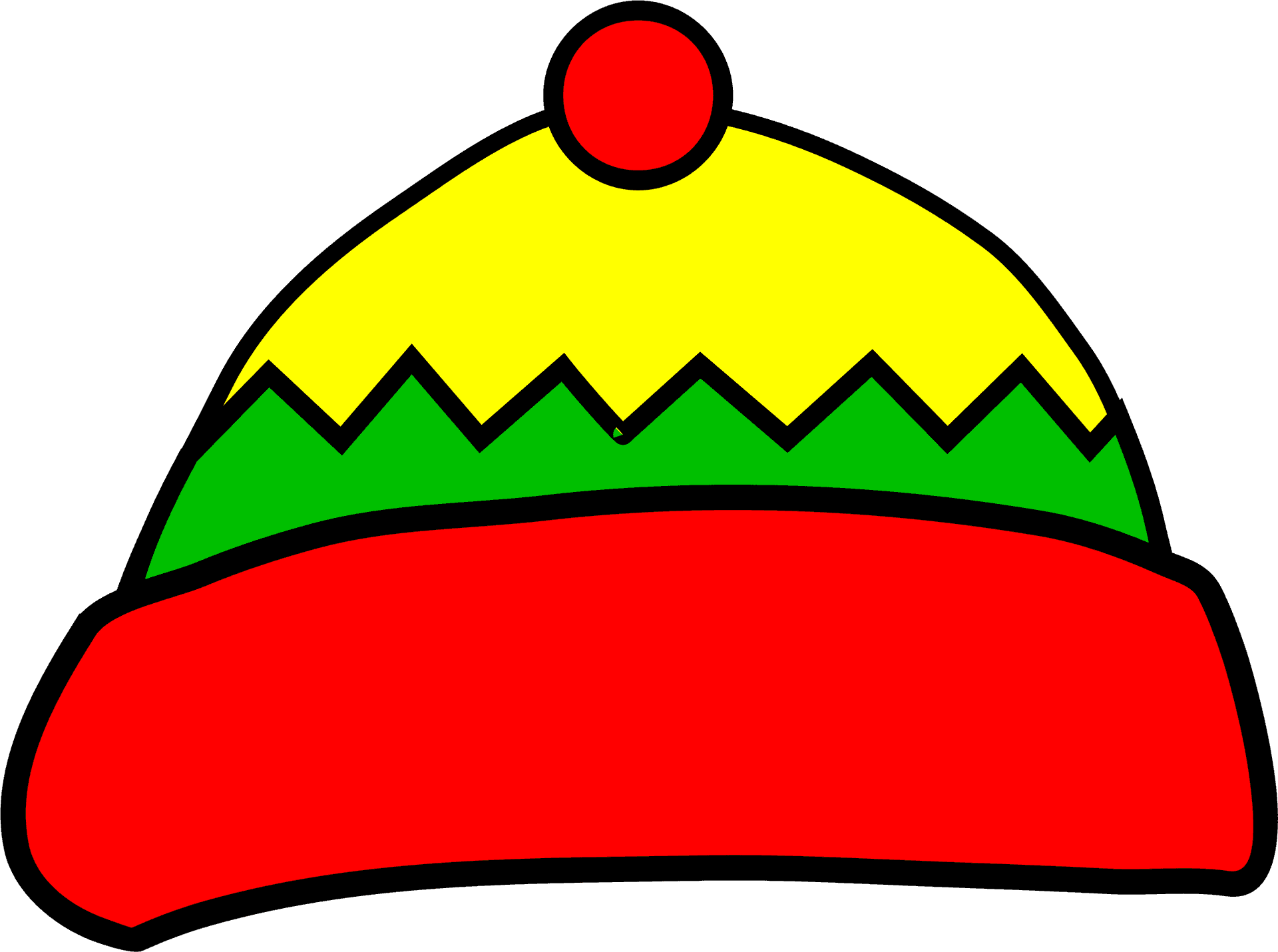 Colorful Winter Hat Clipart PNG Image