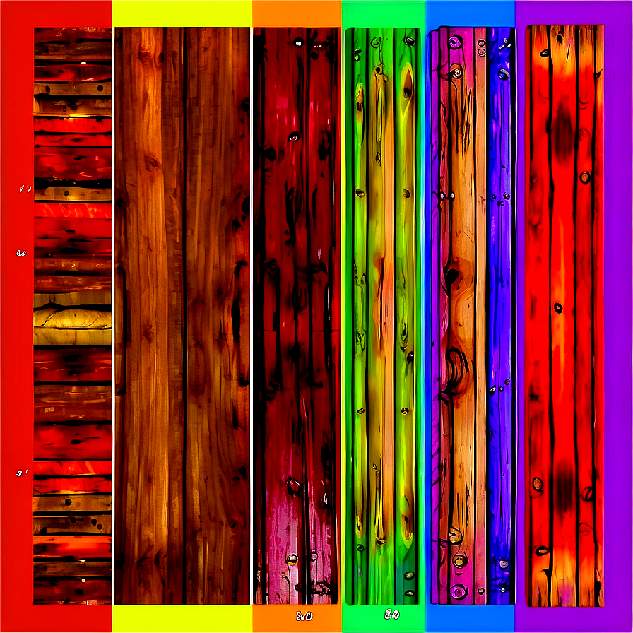 Colorful Wooden Plank Variations Png Pcs23 PNG Image