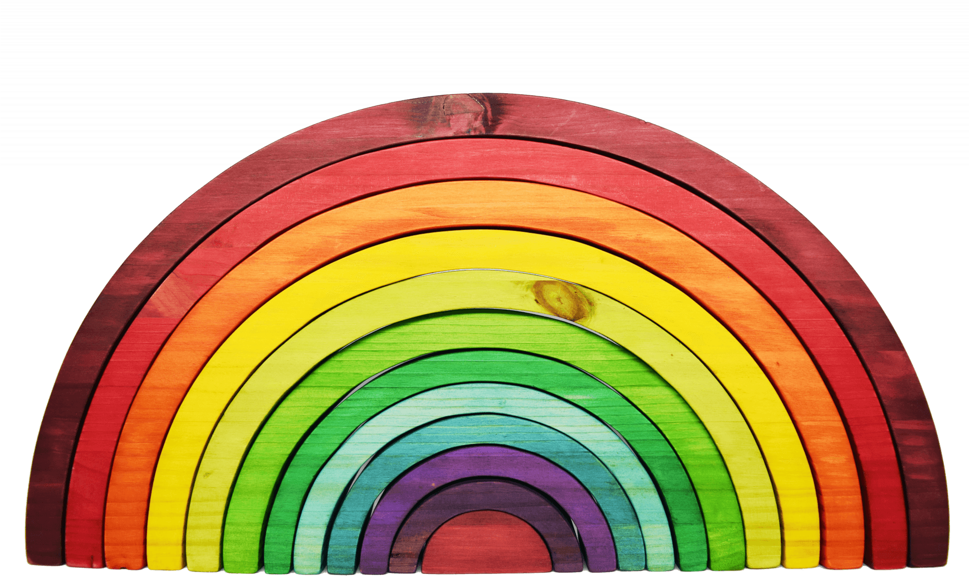 Colorful Wooden Rainbow Arch PNG Image