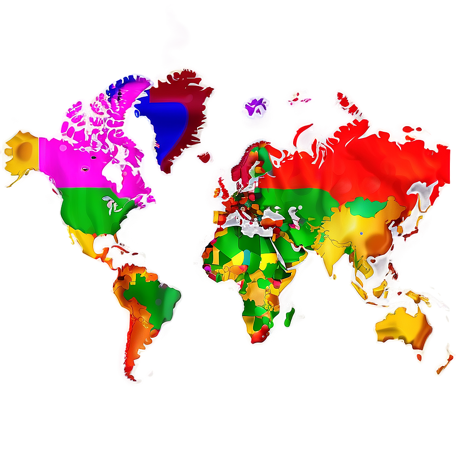 Colorful World Map Png Mtd92 PNG Image