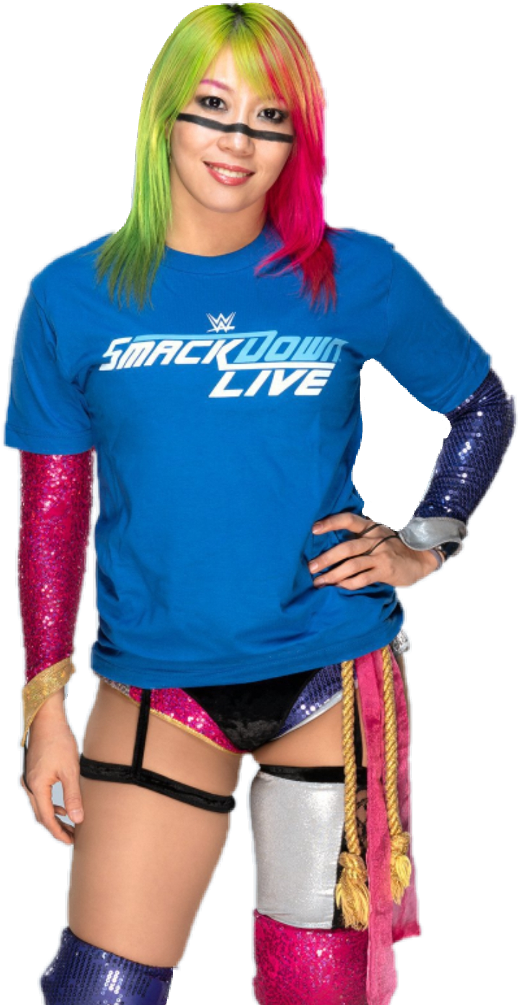 Colorful Wrestler Smack Down Live Shirt PNG Image