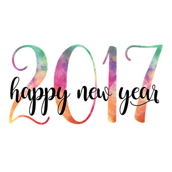 Colorful2017 New Year Celebration PNG Image