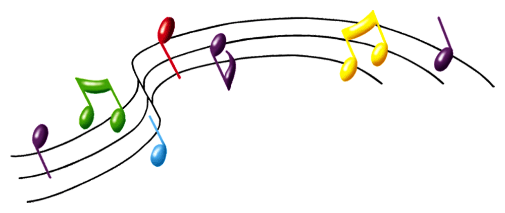 Colorful3 D Music Notes PNG Image