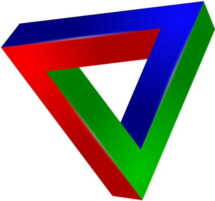 Colorful3 D Penrose Triangle PNG Image