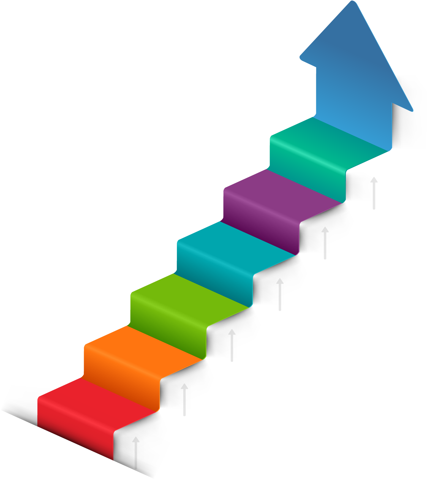 Colorful3 D Progress Stairs PNG Image