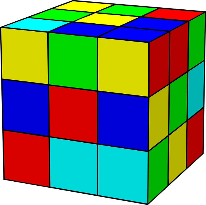 Colorful3 D Puzzle Cube PNG Image