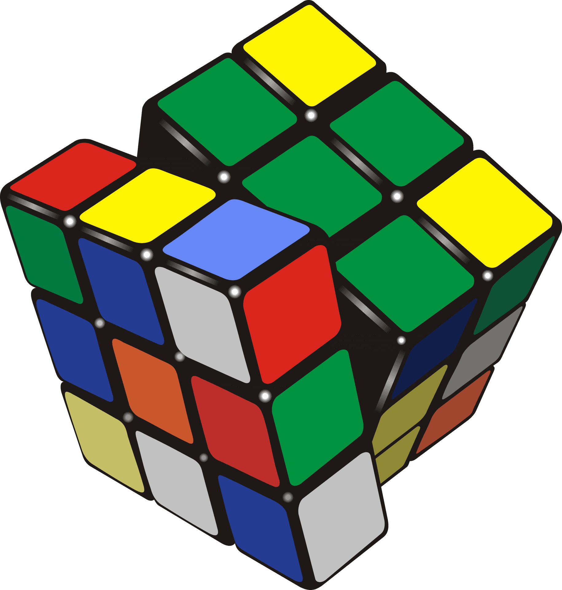 Colorful3 D Rubiks Cube PNG Image