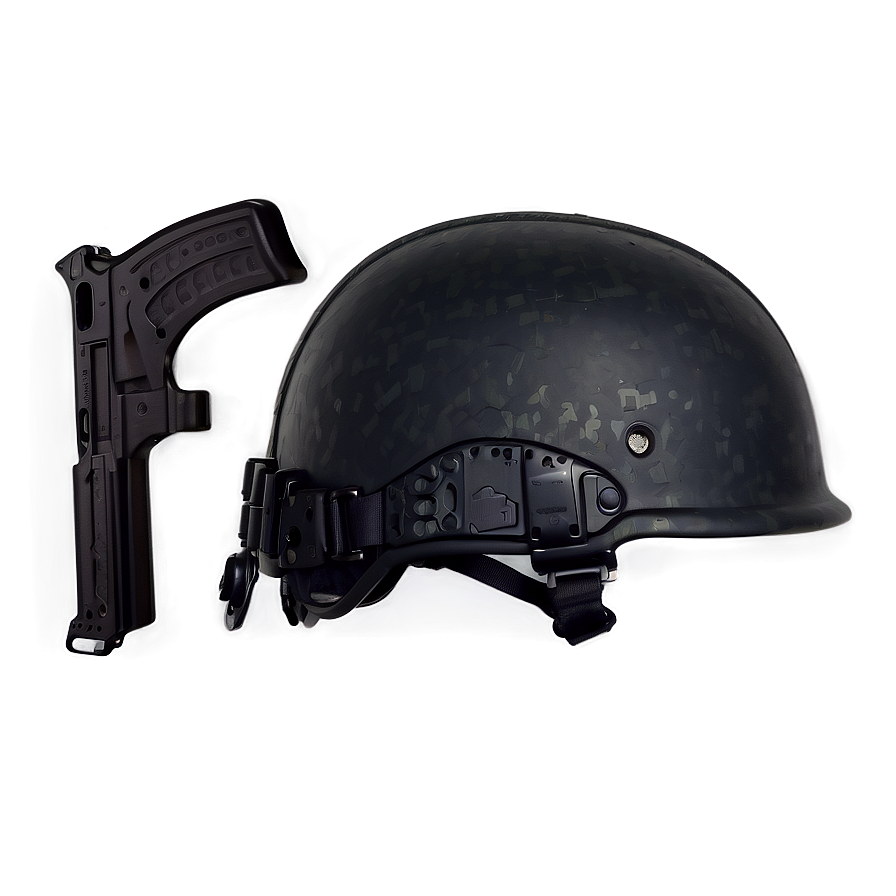 Combat Helmet With Protective Gear Png 6 PNG Image