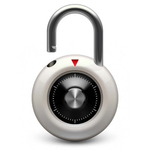 Combination Padlock Graphic PNG Image