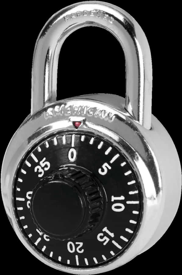 Combination Padlock Security Device PNG Image