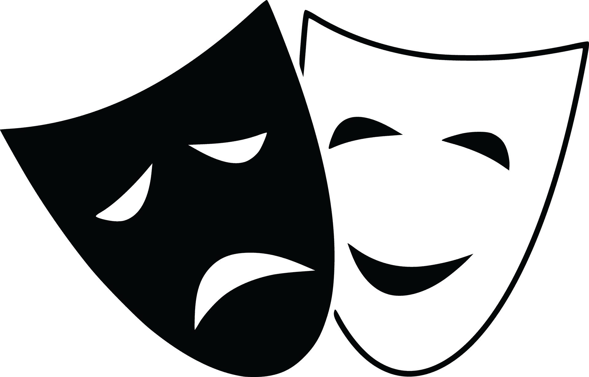 Comedy Tragedy Masks Icon PNG Image