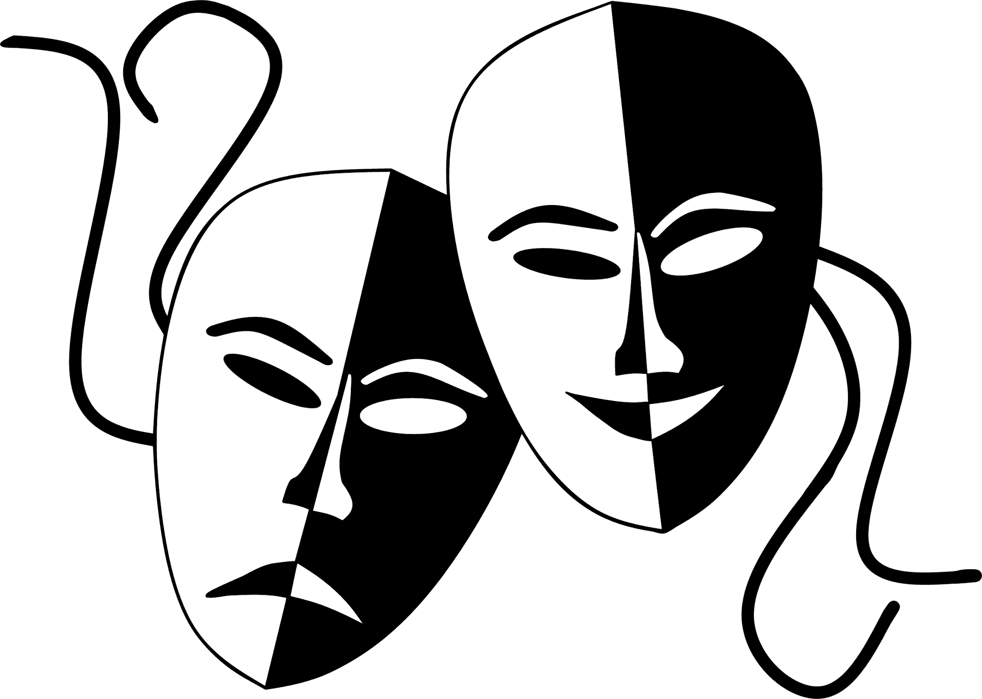 Comedy Tragedy Masks PNG Image