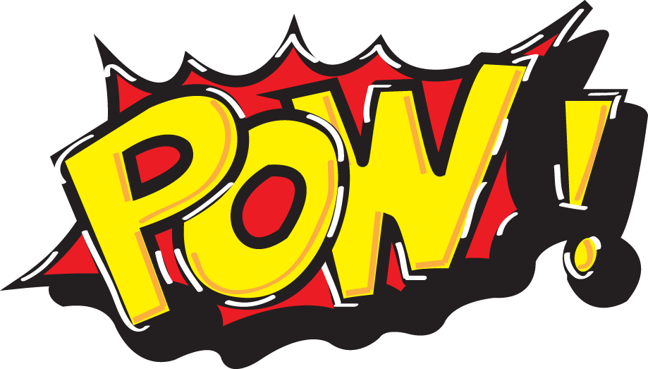 Comic Book P O W Exclamation PNG Image