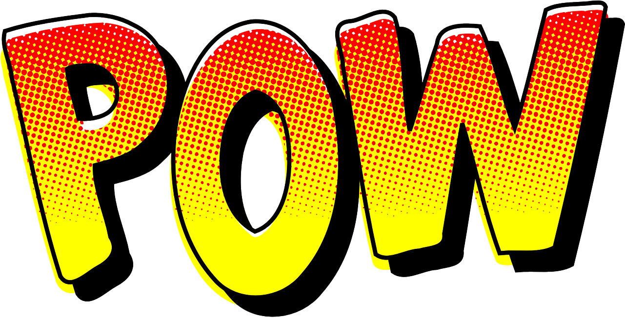 Comic Book P O W Expression PNG Image