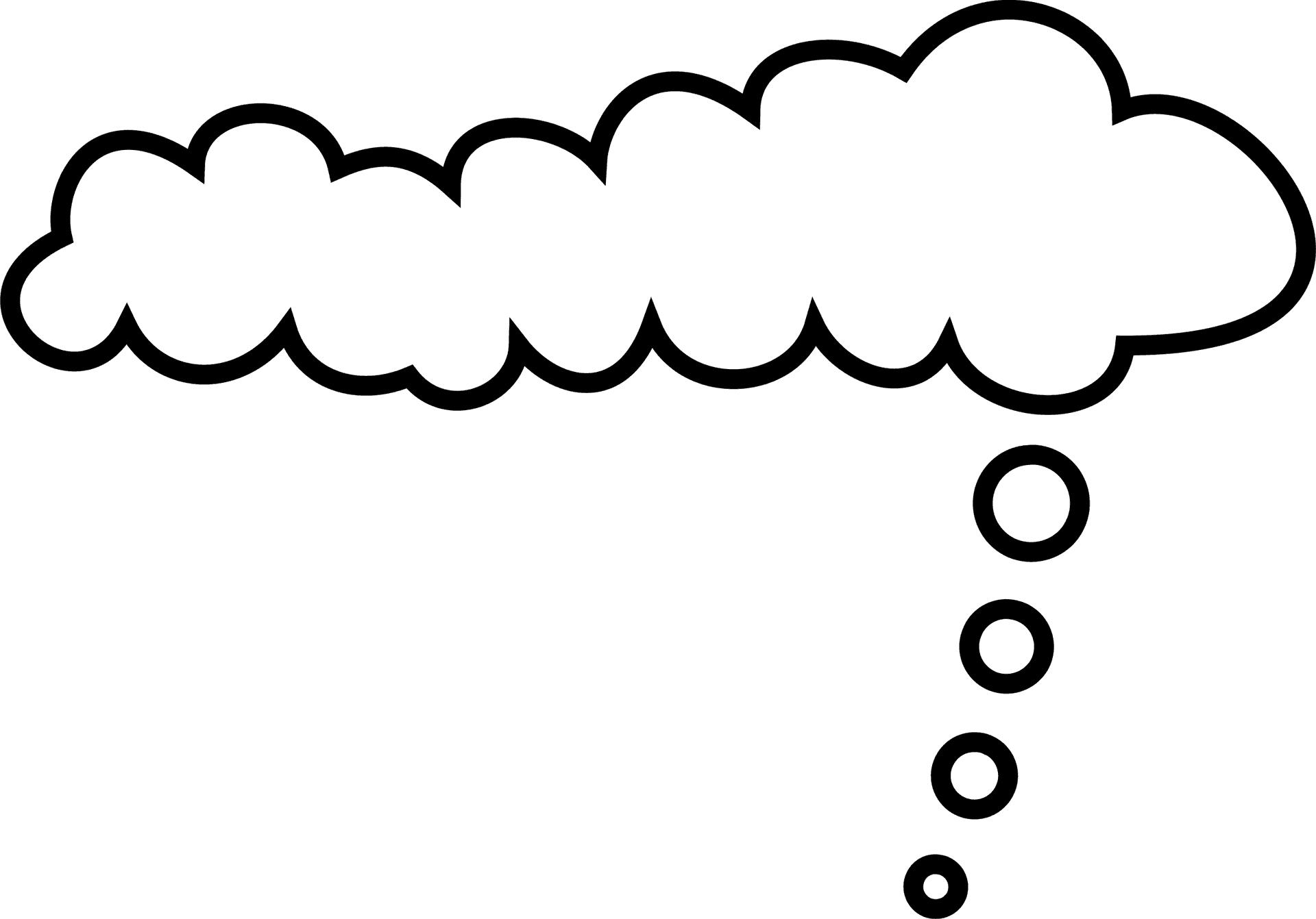 Comic Speech Bubble Outline PNG Image