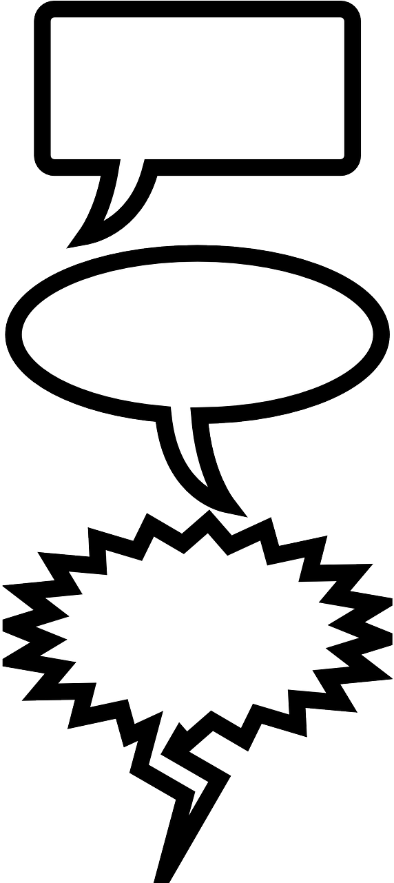 Comic Speech Bubbles Vector PNG Image