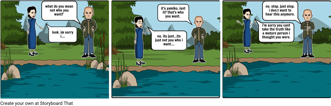 Comic Strip Conversationbythe Lake PNG Image