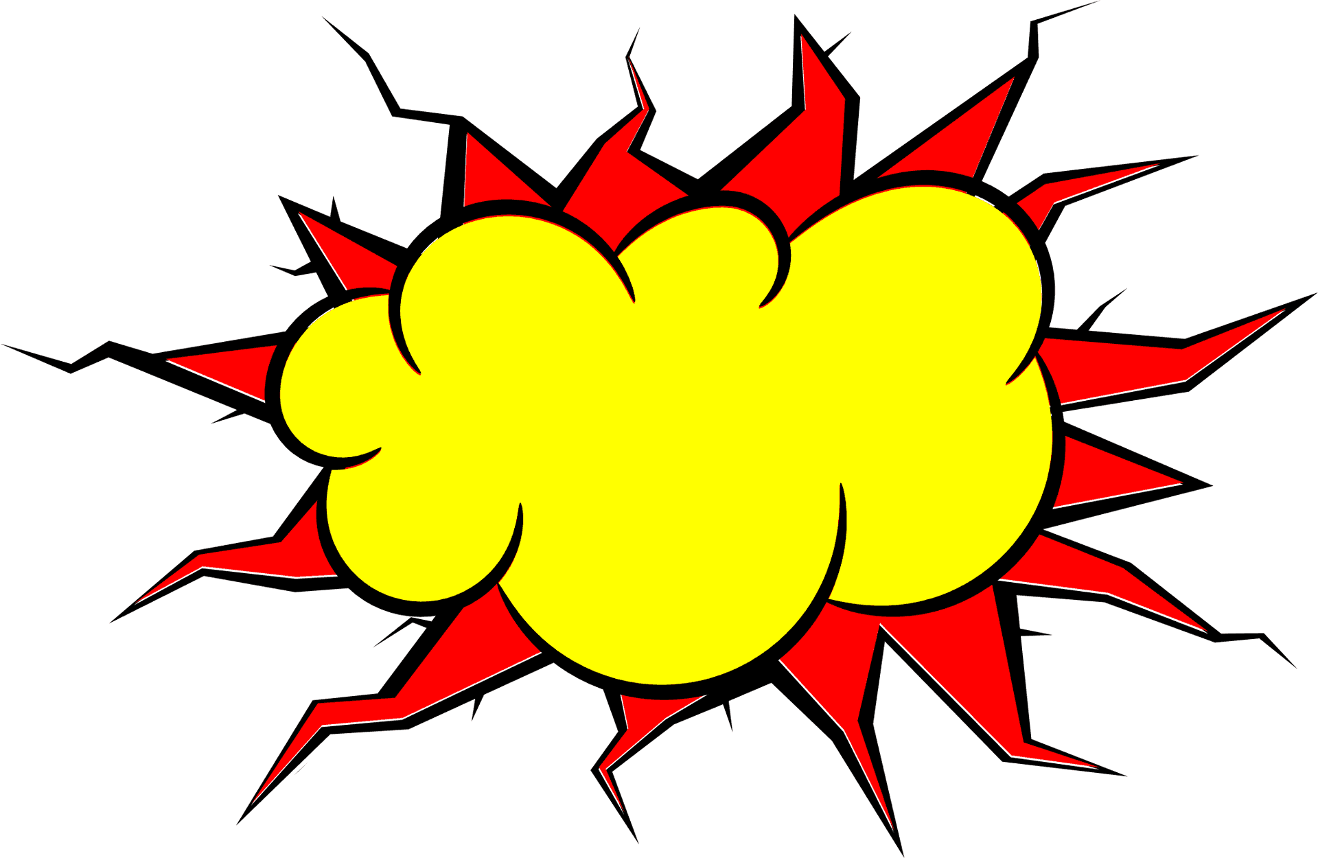 Comic Style Explosion Bubble PNG Image