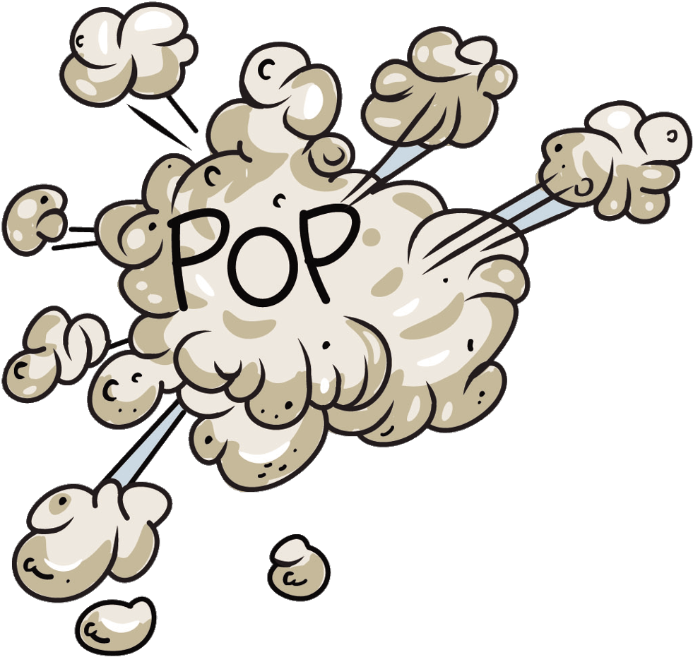 Comic Style Pop Smoke Cloud PNG Image