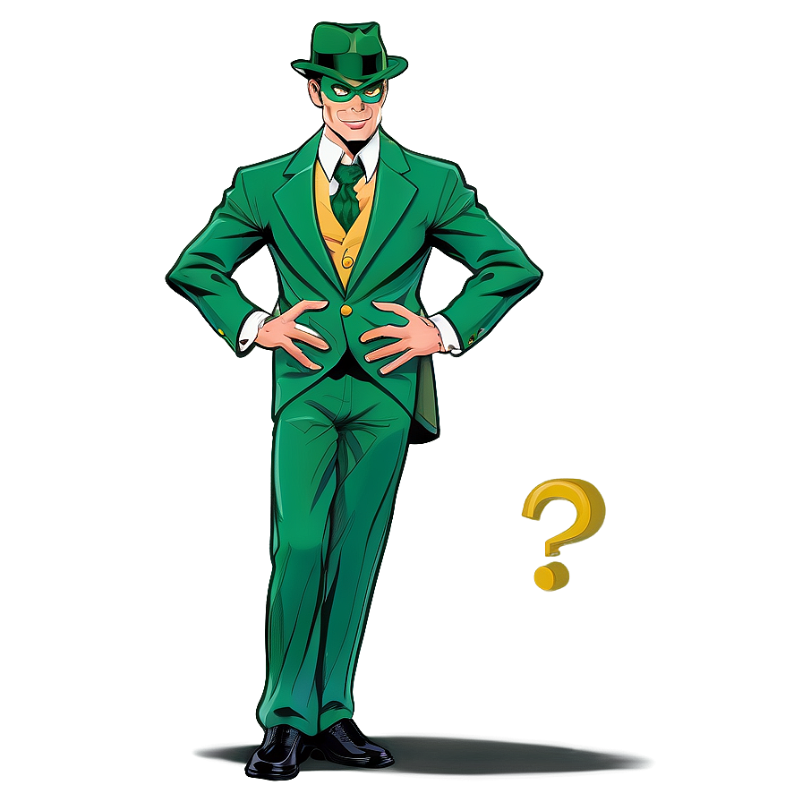 Comic Style Riddler Question Png 62 PNG Image