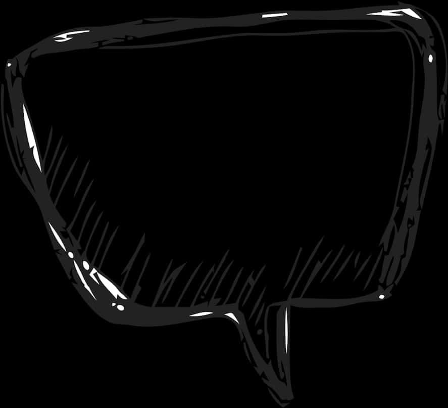 Comic Style Speech Bubble Black Background PNG Image