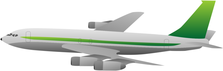 Commercial Airplane Illustration PNG Image