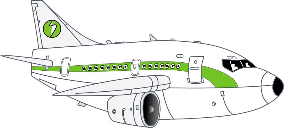 Commercial Airplane Illustration PNG Image